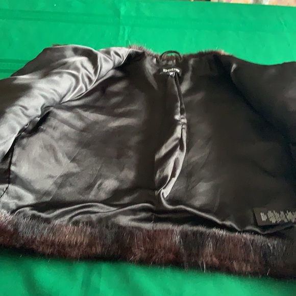 bebe evening jacket faux fur brown “fur” size small - Picture 4 of 10